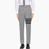 Fashion Brand Men Casual Suit Pants Gray Plaid Black Striped Spring and Autumn Business Formal Trousers