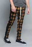 Men's Pants Mens Fashion Casual Street Wear Plaid Slim Cool Trousers with 3 Colors Japanese Streetwear Style