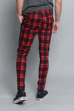 Men's Pants Mens Fashion Casual Street Wear Plaid Slim Cool Trousers with 3 Colors Japanese Streetwear Style