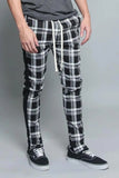 Men's Pants Mens Fashion Casual Street Wear Plaid Slim Cool Trousers with 3 Colors Japanese Streetwear Style