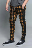 Men's Pants Mens Fashion Casual Street Wear Plaid Slim Cool Trousers with 3 Colors Japanese Streetwear Style