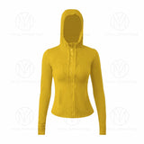 Yoga jackets wear hoodys Define womens designers sports jacket coat double-sided sanding fitness chothing hoodies Long Sleeve clothes two styles design622ess