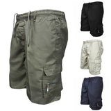 Men's Multi Pocket Cargo Casual Cotton Knee Length Military Men Loose Army Tactical Shorts Homme Summer Sweatpants C19041901