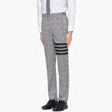 Fashion Brand Men Casual Suit Pants Gray Plaid Black Striped Spring and Autumn Business Formal Trousers