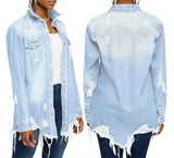 Fashion Women's Jackets New Long Sleeve Casual Jean Jacket Outerwear Boyfriend Style Women Slim Denim Coat Windbreaker Coats Size S-3XL