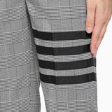 Fashion Brand Men Casual Suit Pants Gray Plaid Black Striped Spring and Autumn Business Formal Trousers