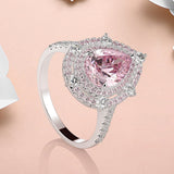 Goosudu Drop Pink Silver Ring