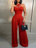 Goosudu Multi-Strap Wide-Leg Jumpsuit