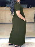 Goosudu Slouchy Solid Maxi Dress