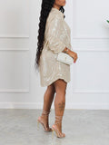 Goosudu Sequin Shirt Dress