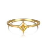 Goosudu 18K Gold Plated Topaz Minimal Stackable Ring