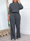 Goosudu Solid Sweatshirt & Pants Set