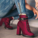 Goosudu High Heel Comfy Boots