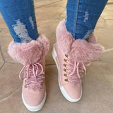 Goosudu Warm Fur Lace-Up Boots