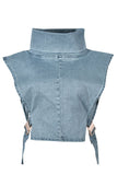 Goosudu Solid Color Hot Buckled Denim Camisole