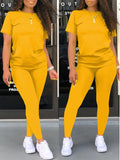 Goosudu Solid Tee & Pants Set