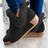 Goosudu Soft Faux Suede Fur Ankle Boots