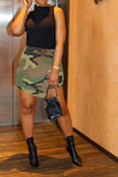 Goosudu Camouflage Cool Irregular Shorts