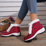 Goosudu Casual Patchwork Printing Round Keep Warm Comfortable Out Door Shoes