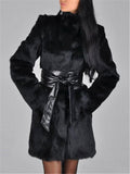 Goosudu Faux Fur Coat With Belt