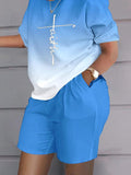 Goosudu Ombre T-Shirt & Shorts Set