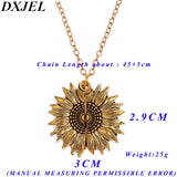 Goosudu Sunflower Open Locket Statement Necklace with gift box