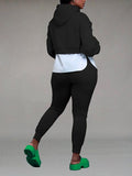 Goosudu Ruched Combo Hoodie & Jogger Pants Set