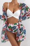 Goosudu Sexy Print Bandage Split Joint Swimwears Three Piece