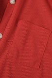 Goosudu Casual Solid Patchwork Buckle Turndown Collar Long Sleeve Two Pieces