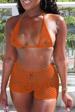 Goosudu Sexy Solid Mesh Swimwears