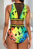 Goosudu Sexy Print Split Joint Swimwears