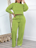 Goosudu Solid Sweatshirt & Pants Set