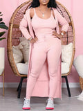 Goosudu Solid Ribbed Three-Piece Set