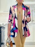 Goosudu Printed One-Button Blazer