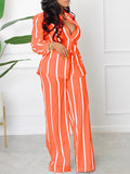 Goosudu Stripe Shirt & Pants Set