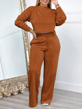 Goosudu Solid Sweatshirt & Pants Set