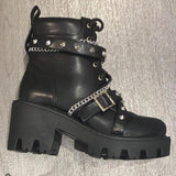 Goosudu Multicolor/Black Fashion Martin Boots