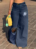 Goosudu Bellizimos Ripped Wide-Leg Jeans