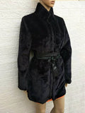 Goosudu Faux Fur Coat With Belt