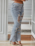 Goosudu Distressed Straight Jeans