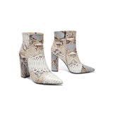 Women Snake Print Boots