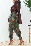 Goosudu Camouflage Sporty Cutout Pants