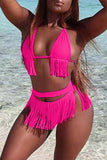 Goosudu Fashion Sexy Solid Tassel Bandage Swimwears