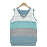 Goosudu Clearance Women's Color Block Knitted Vest Tank Top