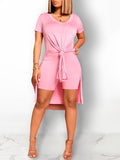 Goosudu Side-Slit Tee & Biker Shorts Set