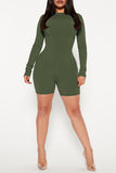 Goosudu Casual Sports Ribbed Crew Neck Romper