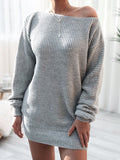 Goosudu Boat-Neck Knit Dress