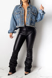 Goosudu Rivet Design Punk Pocket Denim Jacket