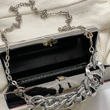 Goosudu Casual Solid Patchwork Chains Bags