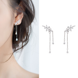 Goosudu [Must Have]2 Ways Wear CZ Diamond Stud Drop Earring